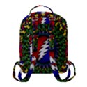 Grateful Dead Bear Pattern Flap Pocket Backpack (Small) View3