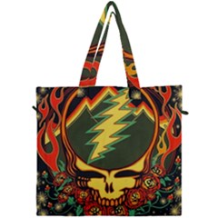 Grateful Dead Scarlet Fire Canvas Travel Bag by Perong