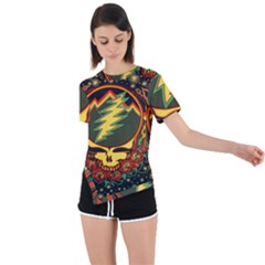 Grateful Dead Scarlet Fire Asymmetrical Short Sleeve Sports T-shirt by Perong