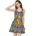 Dead Dancing Bears Grateful Dead Pattern Inside Out Racerback Dress View1