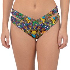 Dead Dancing Bears Grateful Dead Pattern Double Strap Halter Bikini Bottoms by Grandong