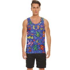 Grateful Dead Bears Men s Wide Collar Tank Top by Perong