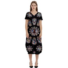 Photo Chartres Notre Dame T-shirt Midi Dress With Pockets by Bedest