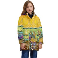 Grateful Dead Golden Road Kids  Hooded Longline Puffer Jacket by Bedest