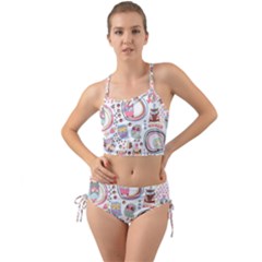 Cute Owl Bird Animal Pattern Mini Tank Bikini Set by Perong