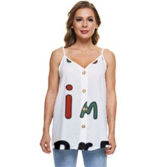 America  I Am Race Casual Spaghetti Strap Chiffon Top by RiverRootz