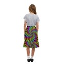 3d Grateful Dead 90 s Neon Dancing Bears Kids  Ruffle Flared Wrap Midi Skirt View4