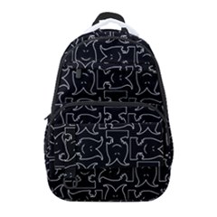Enigmatic Demon Black And White Pattern Carry-on Travel Backpack by dflcprintsclothing
