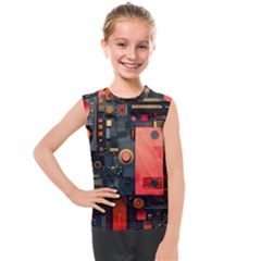 Tech Technology Pattern Kids  Mesh Tank Top by Salmanaz77