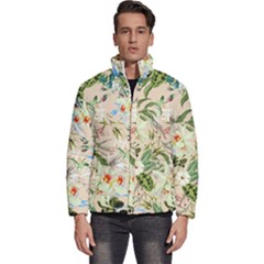 Textile Fabric Tropical Men s Puffer Bubble Jacket Coat by Paksenen