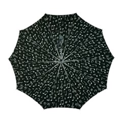 Chalk Music Notes Signs Seamless Pattern Automatic Folding Umbrella With Case (large)