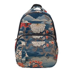 Seamless Pattern Chinoiserie Flowers Carry-on Travel Backpack by Paksenen