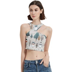 Snowman Snow Christmas Cut Out Top by Ravend