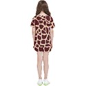 Animal Print Girraf Patterns Kids  T-Shirt And Sports Shorts Set View2