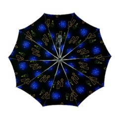 Background Doodles Candles Graphic Automatic Folding Umbrella With Case (large)