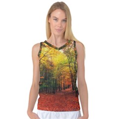 Forest Woods Autumn Nature Women s Basketball Tank Top by Proyonanggan