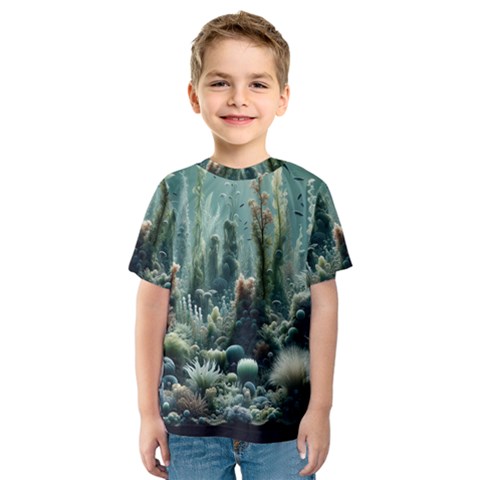 Underwater Coral Life Kids  Sport Mesh T-shirt by Apenda