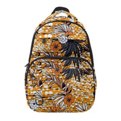 Leaf Yellow Point Flower White Carry-on Travel Backpack by Grandong