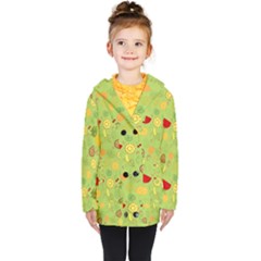 Art Fruits Pattern Kids  Double Breasted Button Coat by Maspions