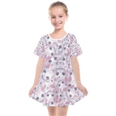 Sweet Kawaii Kitty Pattern (ai) Bk Kids  Smock Dress by dflcprintsclothing