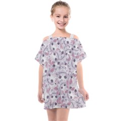 Sweet Kawaii Kitty Pattern (ai) Bk Kids  One Piece Chiffon Dress by dflcprintsclothing