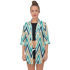 Zigzag01 Open Front Chiffon Kimono by XEENIQUE