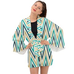 Zigzag01 Long Sleeve Kimono by XEENIQUE