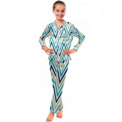 Zigzag01 Kids  Satin Long Sleeve Pajamas Set by XEENIQUE