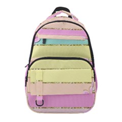 Pastel, Butterfly, Spring, Stripes, Carry-on Travel Backpack