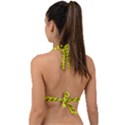 Fern Pattern 2 Yellow Halter Plunge Bikini Top View2