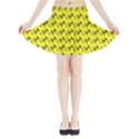 Fern Pattern 2 Yellow Mini Flare Skirt View3