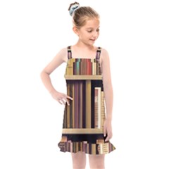 Books Bookshelves Office Fantasy Background Artwork Book Cover Apothecary Book Nook Literature Libra Kids  Overall Dress by Posterlux