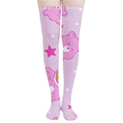 Cheer Bear Pink, Care, Care Bears, Cartoon Thigh High Stockings