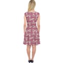 Whimsy Chickens Pattern Capsleeve Midi Dress View2