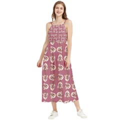 Whimsy Chickens Pattern Boho Sleeveless Summer Dress by dflcprintsclothing