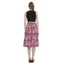 Whimsy Chickens Pattern A-Line Full Circle Midi Skirt With Pocket View4