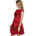 Red Roses , Flowers, Red Roses Cap Sleeve High Waist Dress View2