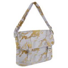 Marble Pattern Buckle Messenger Bag by Posterlux