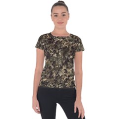 Camouflage Army Survival Uniform Short Sleeve Sports Top  by Posterlux