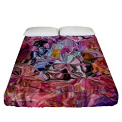 Marbling Blend  Fitted Sheet (california King Size) by kaleidomarblingart