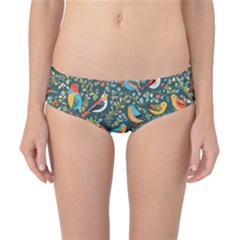 Birds Pattern Flowers Whimsical Classic Bikini Bottoms by Salmanaz77