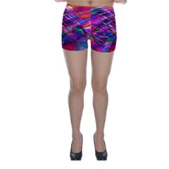 Wave Lines Pattern Abstract Skinny Shorts by anzea