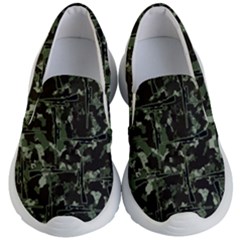 Hunting Motif Camouflage Pattern Print Bk Kids Lightweight Slip Ons by dflcprintsclothing