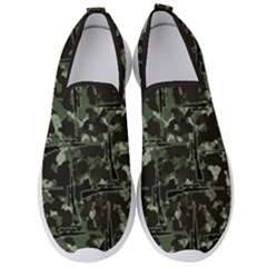 Hunting Motif Camouflage Pattern Print Bk Men s Slip On Sneakers by dflcprintsclothing