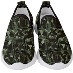 Hunting Motif Camouflage Pattern Print Bk Kids  Slip On Sneakers by dflcprintsclothing