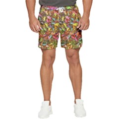 Echinopsis Terscheckii Cactus Motif Random Colored Pattern Men s Runner Shorts by dflcprintsclothing