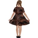 Brown Wool Texture Kids  Short Sleeve Tiered Mini Dress View4