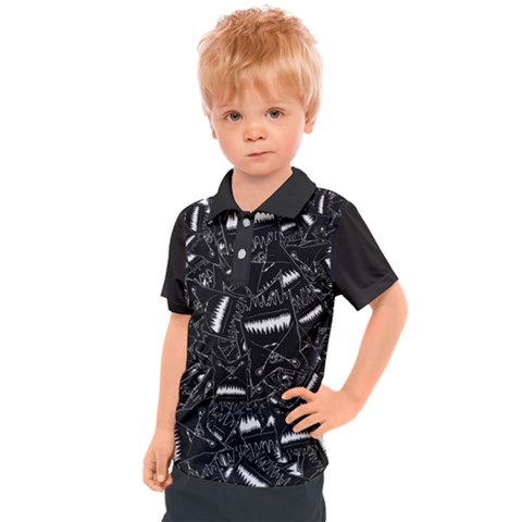 Cryptic Creature Pattern  Kids  Polo T-shirt by dflcprintsclothing