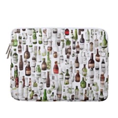 Bottle Chic Print Patterns 14  Vertical Laptop Sleeve Case With Pocket