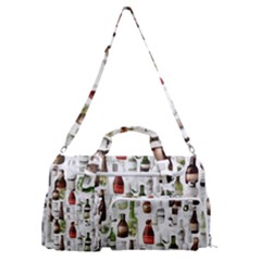 Bottle Chic Print Patterns Sports Gym Duffle Bag With Shoe Compartment by BellaVistaTshirt02